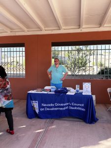 Nevada Governor's Council on Disabilities table